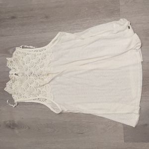 High neck white blouse